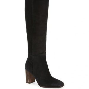 NEW Sam Edelman Olly Knee High Boot Suede Black Women's 10 MSRP $225